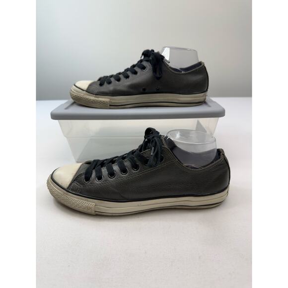 Converse x John Varvatos Gray Leather Low Top Sneakers Unisex M 8.5 Wm 10.5 main image 8